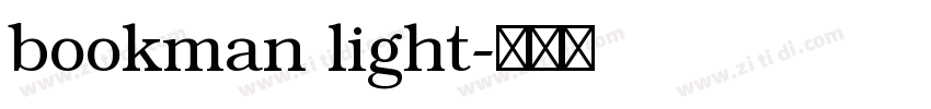 bookman light字体转换